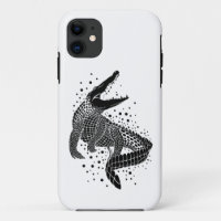 Silhueta Preta de um Crocodilo