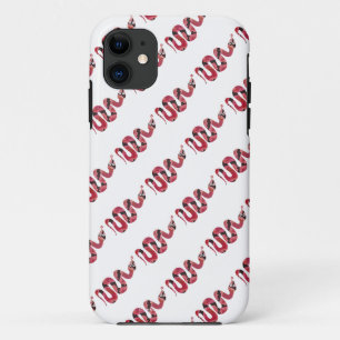 Capa Para iPhone 11 Silhuettes cobra preto e vermelho