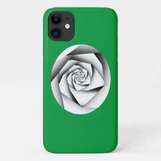Capa Para iPhone 11 Silver Color Geométrico Style Rosa em Kelly Green
