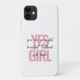 Capa Para iPhone 11 Sim Garota, Você É Uma Impressão De Garota Motivad