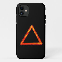 Capa Para iPhone 11 Símbolo Alquimio do Elemento de Fogo Barrado