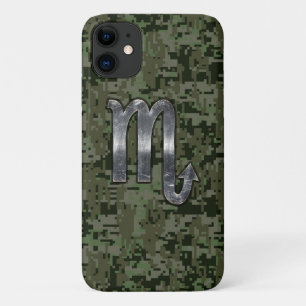 Capa Para iPhone 11 Símbolo do Zodíaco Escorpião Camuflagem Digital Ve