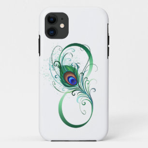 Capa Para iPhone 11 Símbolo Infinito com Pavão