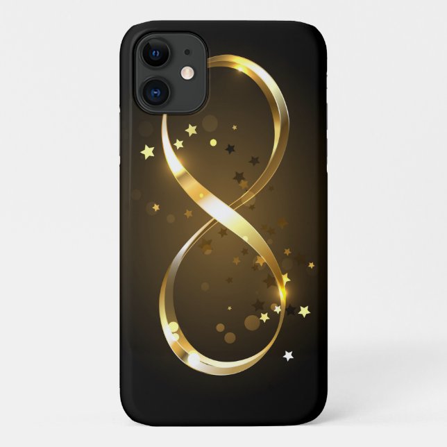 Capa Para iPhone 11 Símbolo Infinity do ouro (Verso)