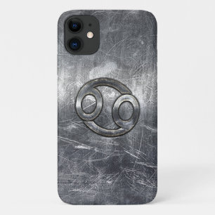 Capa Para iPhone 11 Símbolo Zodiac Cancer Estilo Industrial