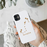 Capa Para iPhone 11 Símbolo Zodiac Moderno Escorpião Dourado | Água El<br><div class="desc">Símbolo Zodiac Moderno Escorpião Dourado | Água Elementar</div>