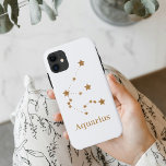 Capa Para iPhone 11 Símbolo Zodíaco Moderno Aquário Dourado | Ar de el<br><div class="desc">Símbolo Zodíaco Moderno Aquário Dourado | Ar de elemento</div>