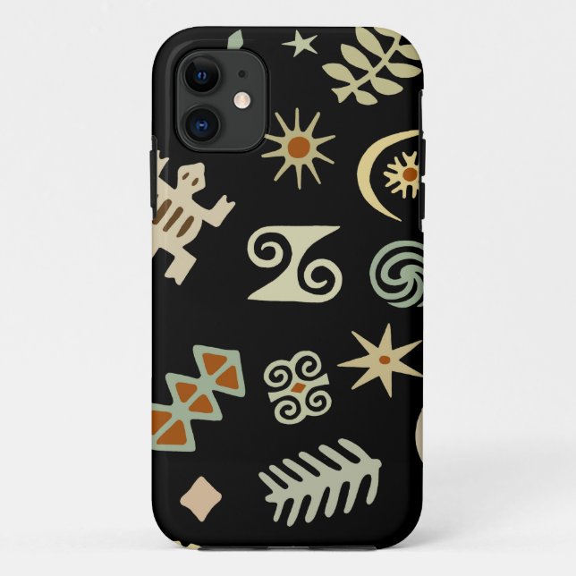 Capa Para iPhone 11 Símbolos Africanos Adinkra (Verso)
