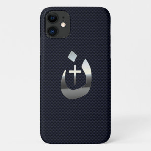Capa Para iPhone 11 Símbolos cristãos da cruz nazarena no azul