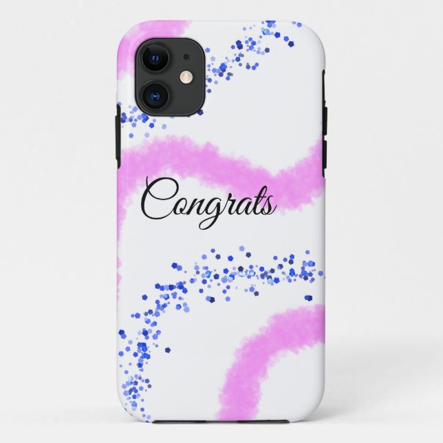 Capa Para iPhone 11 Simple minimal congratulations add your text name  (Verso)