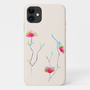 Capa Para iPhone 11 Simples abstrato cor-de-rosa inspirado em japonês