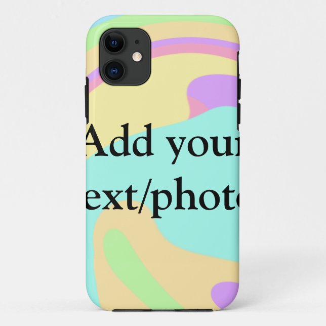 Capa Para iPhone 11 Simples acrilato de fluido adicione seu nome de te (Verso)