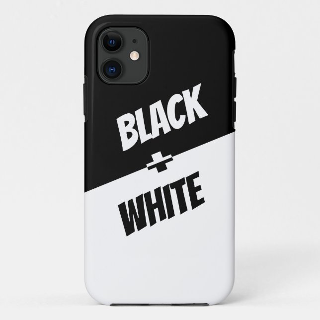 Capa Para iPhone 11 Simples, mas elegante, preto e branco! (Verso)