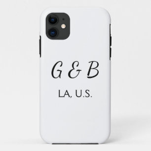 Capa Para iPhone 11 SIMPLES MINIMAL adicione o nome do casal nome da c