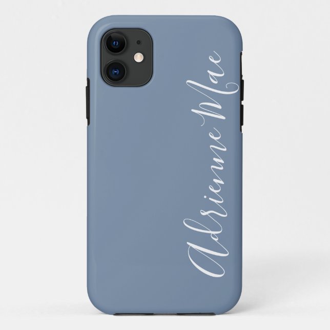 Capa Para iPhone 11 Simplesmente personalizado Denim Blue (Verso)