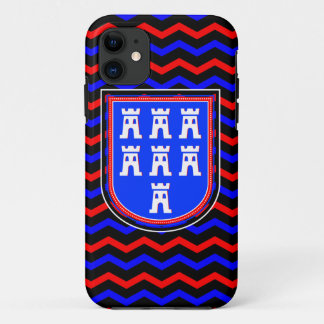 Capa Para iPhone 11 Sinal Azul Saxônico Vermelho