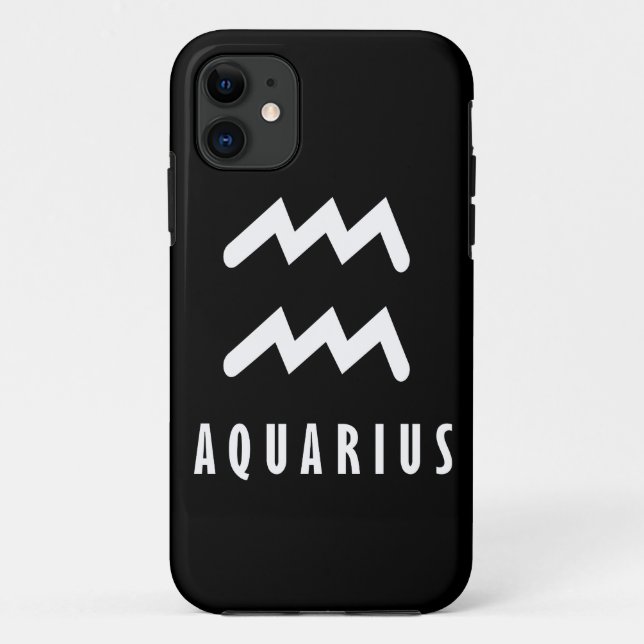 Capa Para iPhone 11 sinal de Aquarius Zodiac (Verso)