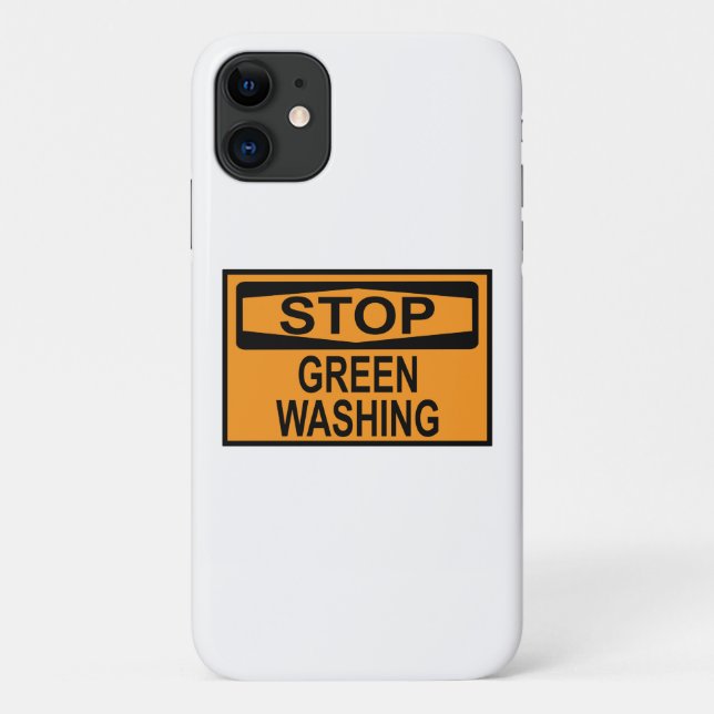 Capa Para iPhone 11 Sinal de Parar o Greenwashing (Verso)