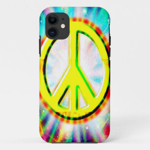 Capa Para iPhone 11 Sinal de PAZ Amarelo Colorido Feliz e Divertido Ca