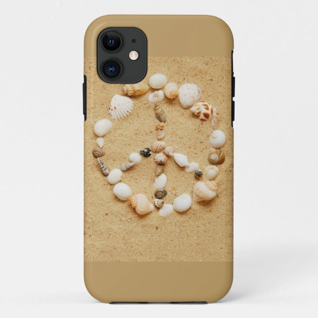 Capa Para iPhone 11 Sinal de Paz de Seashell Miny (Verso)