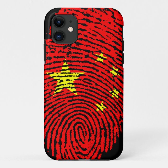 Capa Para iPhone 11 Sinalizador de impressão digital chinês (Verso)