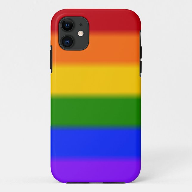 Capa Para iPhone 11 Sinalizador de Orgulho gay do Rainbow (Verso)