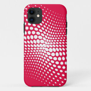 Capa Para iPhone 11 Sinalizador do Bolinhas em Plano de Fundo Vermelho