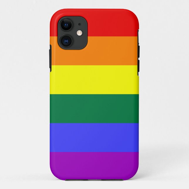 Capa Para iPhone 11 Sinalizador do Orgulho Arco-Íris (Verso)