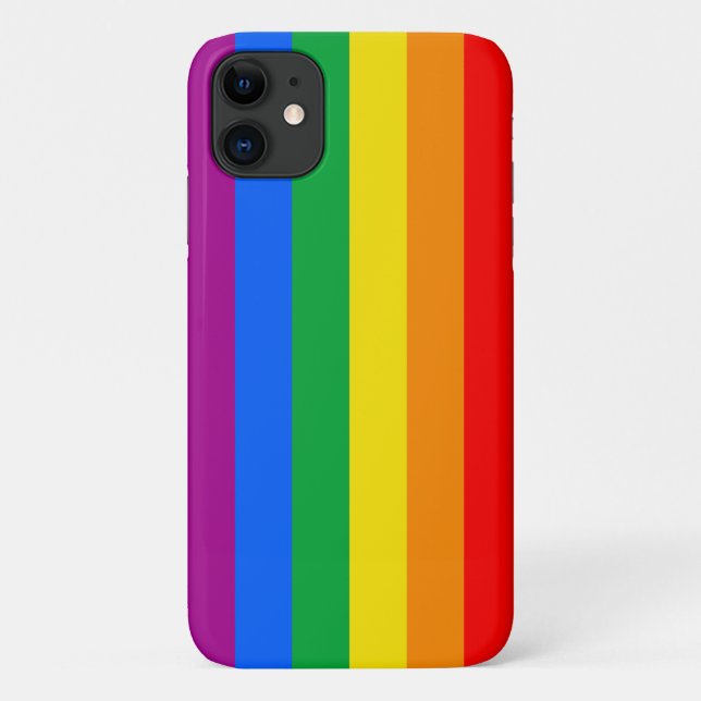 Capa Para iPhone 11 Sinalizador do Orgulho Arco-Íris LGBTQ+ (Verso)