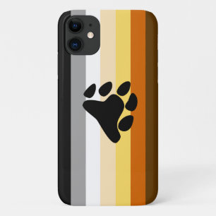 Capa Para iPhone 11 Sinalizador do Orgulho de Urso com Pata
