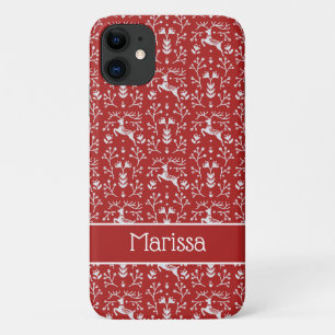 Capa Para iPhone 11 Sincera Vermelha Escandinava - Natal Floral