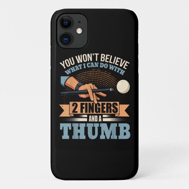 Capa Para iPhone 11 Sinuca de Bilhar Divertida (Verso)