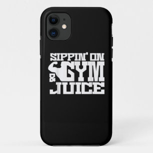 Capa Para iPhone 11 Sippin No Gym- Suco - Camisas De Trabalho De Menin