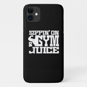 Capa Para iPhone 11 Sippin No Gym- Suco - Camisas De Trabalho De Menin