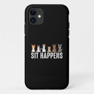 Capa Para iPhone 11 Situações Engraçadas Acontecem Cães Sentados Legai