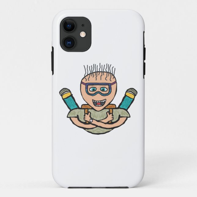 Capa Para iPhone 11 Skydiving Engraçado (Verso)