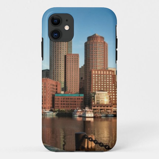Capa Para iPhone 11 Skyline de Boston (Verso)