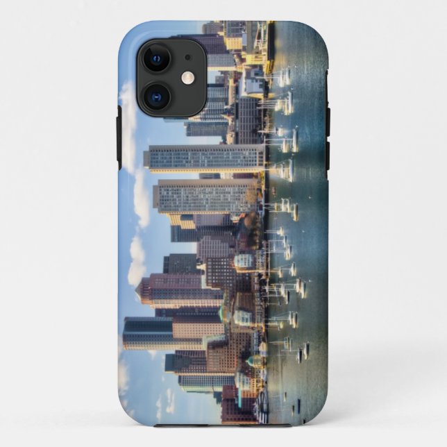 Capa Para iPhone 11 Skyline de Boston do beira-rio (Verso)