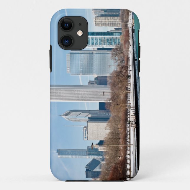 Capa Para iPhone 11 Skyline de Chicago através do Lago Michigan (Verso)