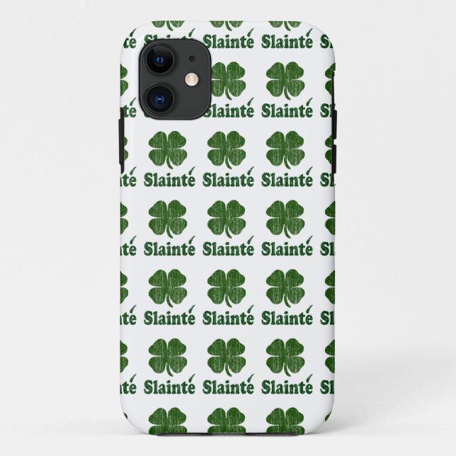 Capa Para iPhone 11 Slainte Shamrock (Verso)
