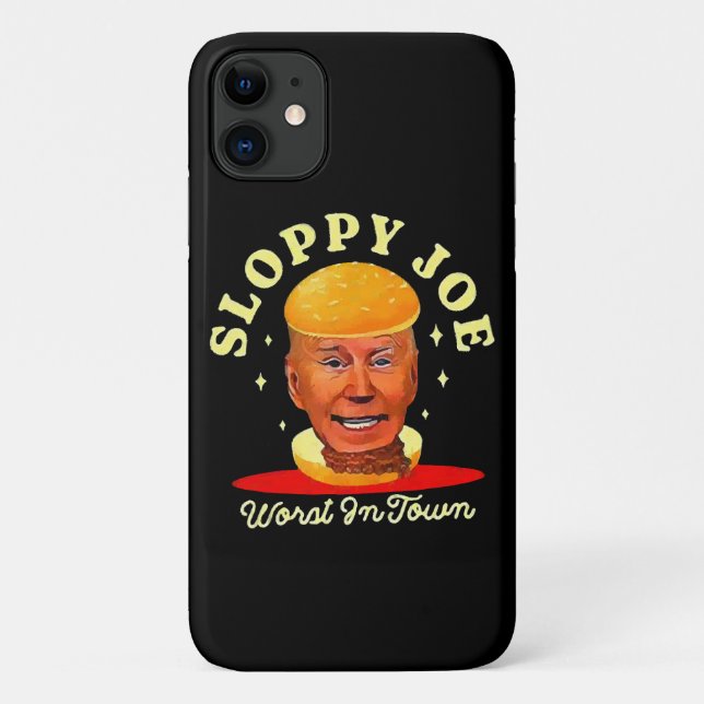 Capa Para iPhone 11 Sloppy Joe Biden Anti Presidente  (Verso)