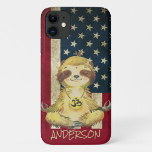 Capa Para iPhone 11 Sloth de Paz Americana Personalizada