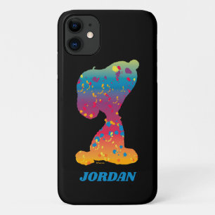 Capa Para iPhone 11 Snoopy Rainbow Silhouette