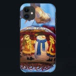 Capa Para iPhone 11 Snowman Christmas Ball<br><div class="desc">boneco de natal do boneco de neve, trabalho de arte retro pintando belas, alegres artes engraçadas geadas, gelo bola de neve queda de neve, sorriso de esférula de neve bonitinho, ilustração de desenho animado decoração de feliz, ano novo frio feliz, neve de celebração branca de xmas, decoração de bola de...</div>