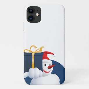 Capa Para iPhone 11 Snowman entrega o presente...
