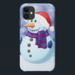 Capa Para iPhone 11 Snowman Winter Merry Christmas Snow<br><div class="desc">Bonito boneco de neve no Tema de Natal da neve Doormat.</div>