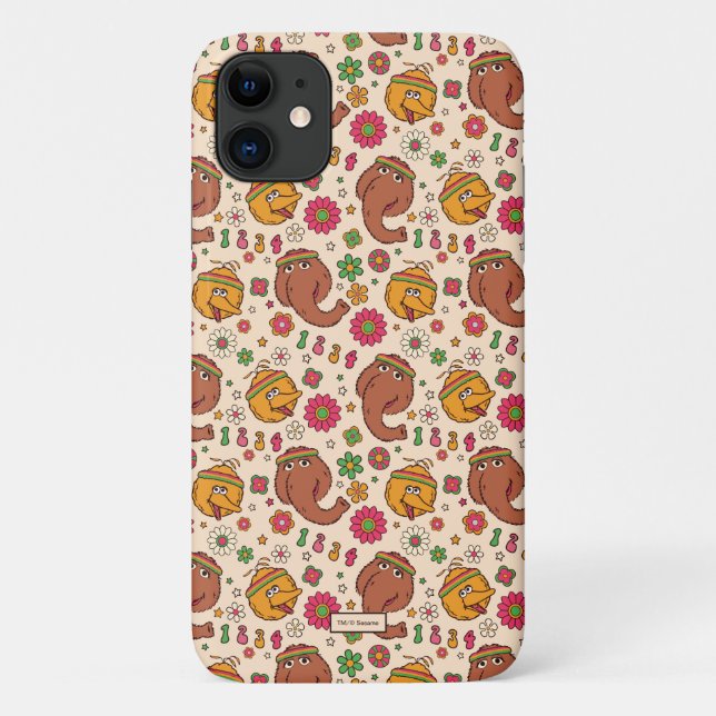 Capa Para iPhone 11 Snuffleupagus e Flor de Aves Grandes (Verso)