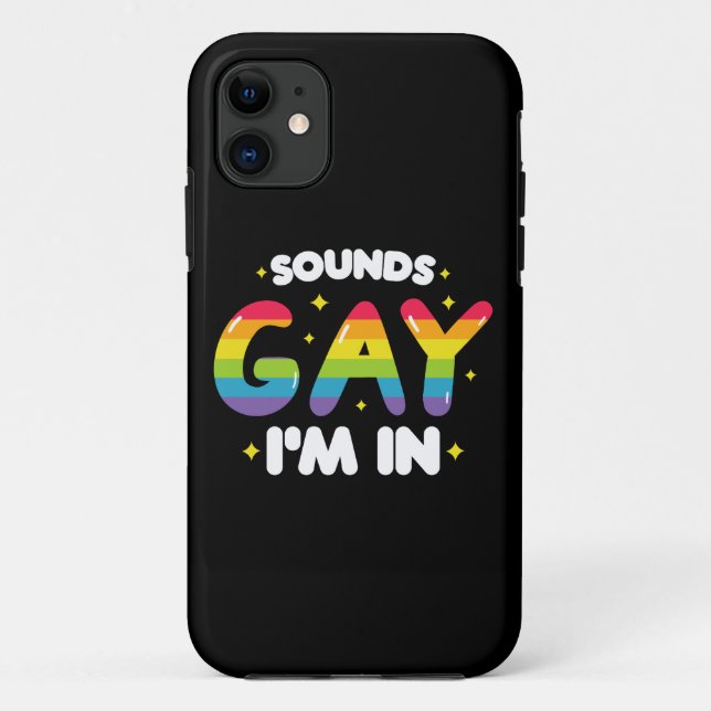 Capa Para iPhone 11 Soa Gay Estou Dentro Camiseta Engraçada Orgulho LG (Verso)