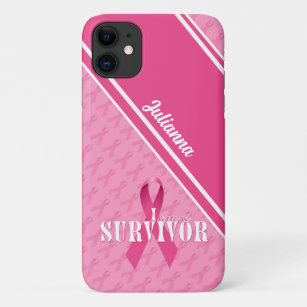 Capa Para iPhone 11 Sobrevivência do Câncer da Mama em Fita Rosa