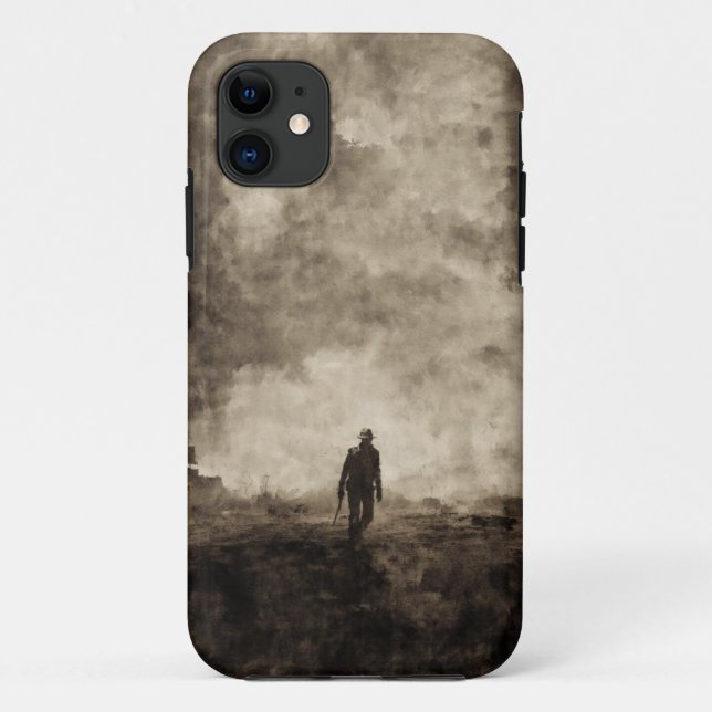 Capa Para iPhone 11 Sobrevivente Solitário Apocalyptic (Verso)